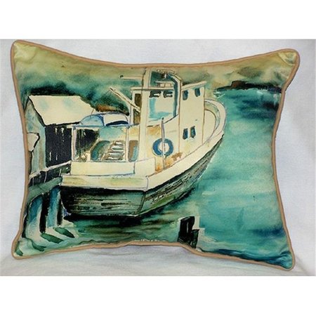 BETSY DRAKE Betsy Drake HJ932 Oyster Boat Art Only Pillow 16"x20" HJ932